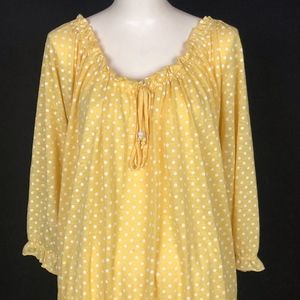 Lena Yellow Polka Dot Blouse